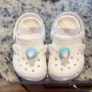Kids unicorn crocs